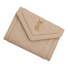 将图像加载到图库查看器中，SAINT LAURENT PARIS Small Envelope Wallet Beige692052 Lambskin
