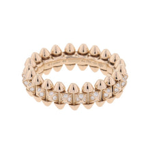 将图像加载到图库查看器中，CARTIER Crash de Cartier Pavé Diamond Ring Size Small/49/#9N4796149/N4796100 18K Pink Gold
