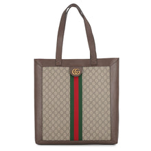 Load image into Gallery viewer, GUCCI Ophidia GG Supreme Tote Bag Beige/Brown519335 GG Supreme Leather Size Large
