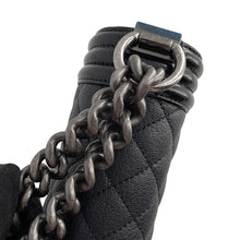 Load image into Gallery viewer, CHANEL Boy Chanel BlackA92193 Leather Patent Leather Size Large
