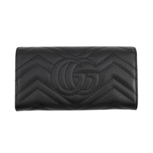 Load image into Gallery viewer, GUCCI GG Marmont continental wallet Black443436 DTD1T 1000 Leather
