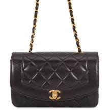 Load image into Gallery viewer, CHANEL Diana flap ChainShoulder Bag BlackA01164 Lambskin Size 22

