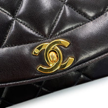Load image into Gallery viewer, CHANEL Diana flap ChainShoulder Bag BlackA01164 Lambskin Size 22
