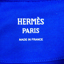 将图像加载到图库查看器中，HERMES Chaine d'Ancre Embroidery Short-Sleeve T-Shirt Size 36 Blue Cotton100%
