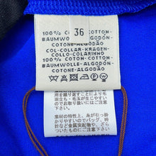 将图像加载到图库查看器中，HERMES Chaine d'Ancre Embroidery Short-Sleeve T-Shirt Size 36 Blue Cotton100%
