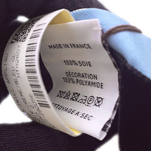 Load image into Gallery viewer, HERMES Twiron Jockey Black/Cream/Blue GlacierH851592S 01 Silk100%
