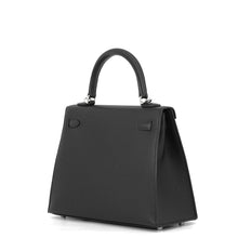 将图像加载到图库查看器中，HERMES Kelly Sellier Black Epsom Size 25
