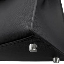 将图像加载到图库查看器中，HERMES Kelly Sellier Black Epsom Size 25
