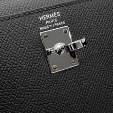 将图像加载到图库查看器中，HERMES Kelly Sellier Black Epsom Size 25
