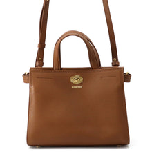 Load image into Gallery viewer, BURBERRY Cotswolds Tote Hazel Brown8129093 Leather Canvas Size Mini
