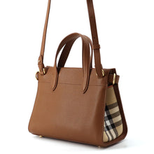 Load image into Gallery viewer, BURBERRY Cotswolds Tote Hazel Brown8129093 Leather Canvas Size Mini

