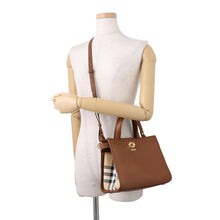 Load image into Gallery viewer, BURBERRY Cotswolds Tote Hazel Brown8129093 Leather Canvas Size Mini
