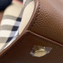 Load image into Gallery viewer, BURBERRY Cotswolds Tote Hazel Brown8129093 Leather Canvas Size Mini
