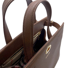 Load image into Gallery viewer, BURBERRY Cotswolds Tote Hazel Brown8129093 Leather Canvas Size Mini
