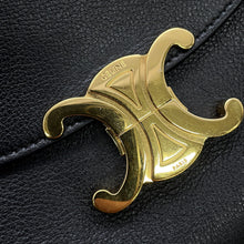 将图像加载到图库查看器中，CELINE Triomphe Teen Nino 2-Way Shoulder Bag Black118113 Calf Leather
