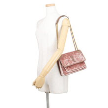Load image into Gallery viewer, SAINT LAURENT PARIS Niki Baby 2-Way Chainshoulder Bag Pink633160FAAS95785 Velvet Leather
