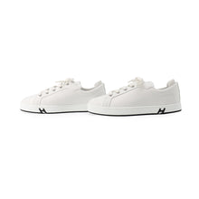 Load image into Gallery viewer, HERMES Sneakers Kid White/Black Leather Size 37
