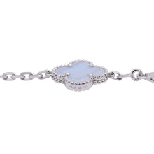 将图像加载到图库查看器中，Van Cleef &amp; Arpels Vintage Alhambra Bracelet 5 motifsVCARD34700 18K White Gold
