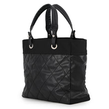 Load image into Gallery viewer, CHANEL Paris-Biarritz Tote BlackA34209 Leather Canvas Size MM
