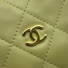 Load image into Gallery viewer, CHANEL Matelasse Strap Clutch Bag GreenAP5227 Lambskin
