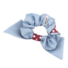 Load image into Gallery viewer, MIUMIU Twill Scrunchie AmaranteRed/Cornflower51F181 Silk100%

