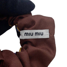 将图像加载到图库查看器中，MIUMIU Twill Scrunchie Yellow/Multicolor51F181 Silk100%
