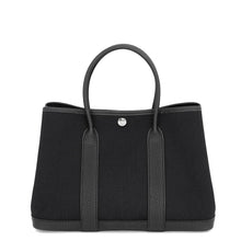 将图像加载到图库查看器中，HERMES Garden Party Black Toile H Negonda Leather Size TPM
