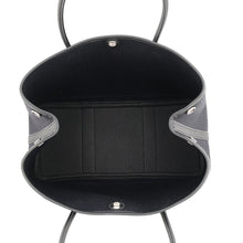 将图像加载到图库查看器中，HERMES Garden Party Black Toile H Negonda Leather Size TPM
