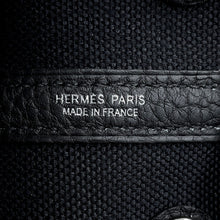 将图像加载到图库查看器中，HERMES Garden Party Black Toile H Negonda Leather Size TPM
