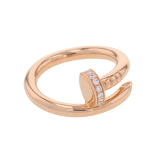 将图像加载到图库查看器中，CARTIER Juste Un Clou Diamond Ring Size Classic/51/#11B4094851/B4094800 18K Pink Gold
