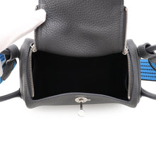 Load image into Gallery viewer, HERMES Lindy Ardoise/Caban/Blue Hydra Taurillon Clemence Size Mini
