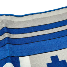 将图像加载到图库查看器中，HERMES KareH Robocabaar ROBOCABAR Size 100 Etoupe/Blanc/Blue Cashmere70% Silk30%
