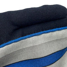 将图像加载到图库查看器中，HERMES KareH Robocabaar ROBOCABAR Size 100 Etoupe/Blanc/Blue Cashmere70% Silk30%
