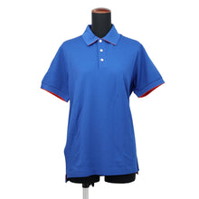 将图像加载到图库查看器中，HERMES Serie Button Polo Shirt Size S Blue/Orange Cotton50% Polyester50%
