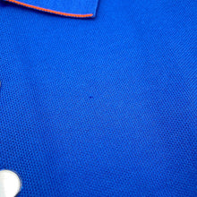 将图像加载到图库查看器中，HERMES Serie Button Polo Shirt Size S Blue/Orange Cotton50% Polyester50%
