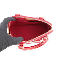 将图像加载到图库查看器中，LOUIS VUITTON Alma Pomme D'amourM91593 Monogram Vernis Leather Rayures Size BB
