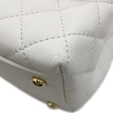 Load image into Gallery viewer, CHANEL Matelasse Coco Handle 2WAYHandbag WhiteA92991 Caviar Leather Size 29
