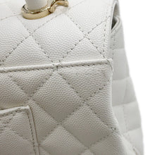 Load image into Gallery viewer, CHANEL Matelasse Coco Handle 2WAYHandbag WhiteA92991 Caviar Leather Size 29
