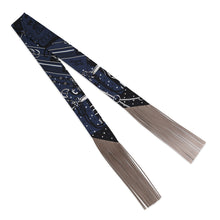 将图像加载到图库查看器中，HERMES Twilly Fringe Les Crèmes à Pois Blue Marine/Argent/Multi Silk100% Leather
