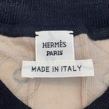 将图像加载到图库查看器中，HERMES Cardigan with Cahiers du Corporteur print Size 38 Beige Pierre Histori Cashmere70% Silk30%
