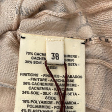 将图像加载到图库查看器中，HERMES Cardigan with Cahiers du Corporteur print Size 38 Beige Pierre Histori Cashmere70% Silk30%
