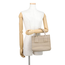 将图像加载到图库查看器中，Ferragamo Beach Tote Bag Beige214988 765805 Fabric Size Small
