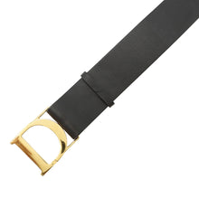 将图像加载到图库查看器中，Dior CD logo Belt Size 70 Black Leather
