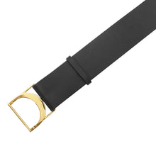 将图像加载到图库查看器中，Dior CD logo Belt Size 70 Black Leather
