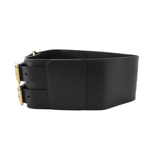 将图像加载到图库查看器中，Dior Maxi Waist Belt Size 80 BlackB0098CMIV Leather
