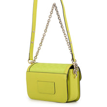将图像加载到图库查看器中，GUCCI Go Chain Shoulder Bag LimeGreen826761 GG Marmont Leather Size Small
