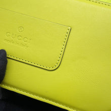 将图像加载到图库查看器中，GUCCI Go Chain Shoulder Bag LimeGreen826761 GG Marmont Leather Size Small
