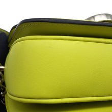 将图像加载到图库查看器中，GUCCI Go Chain Shoulder Bag LimeGreen826761 GG Marmont Leather Size Small
