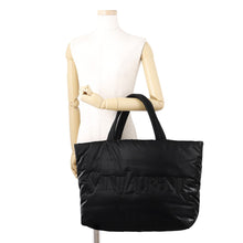 Load image into Gallery viewer, SAINT LAURENT PARIS Wide Puffer Tote Bag Black756269FACY81000 SilkTec Canvas
