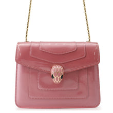 Load image into Gallery viewer, BVLGARI Serpenti Forever Pink Patent Leather Size Small
